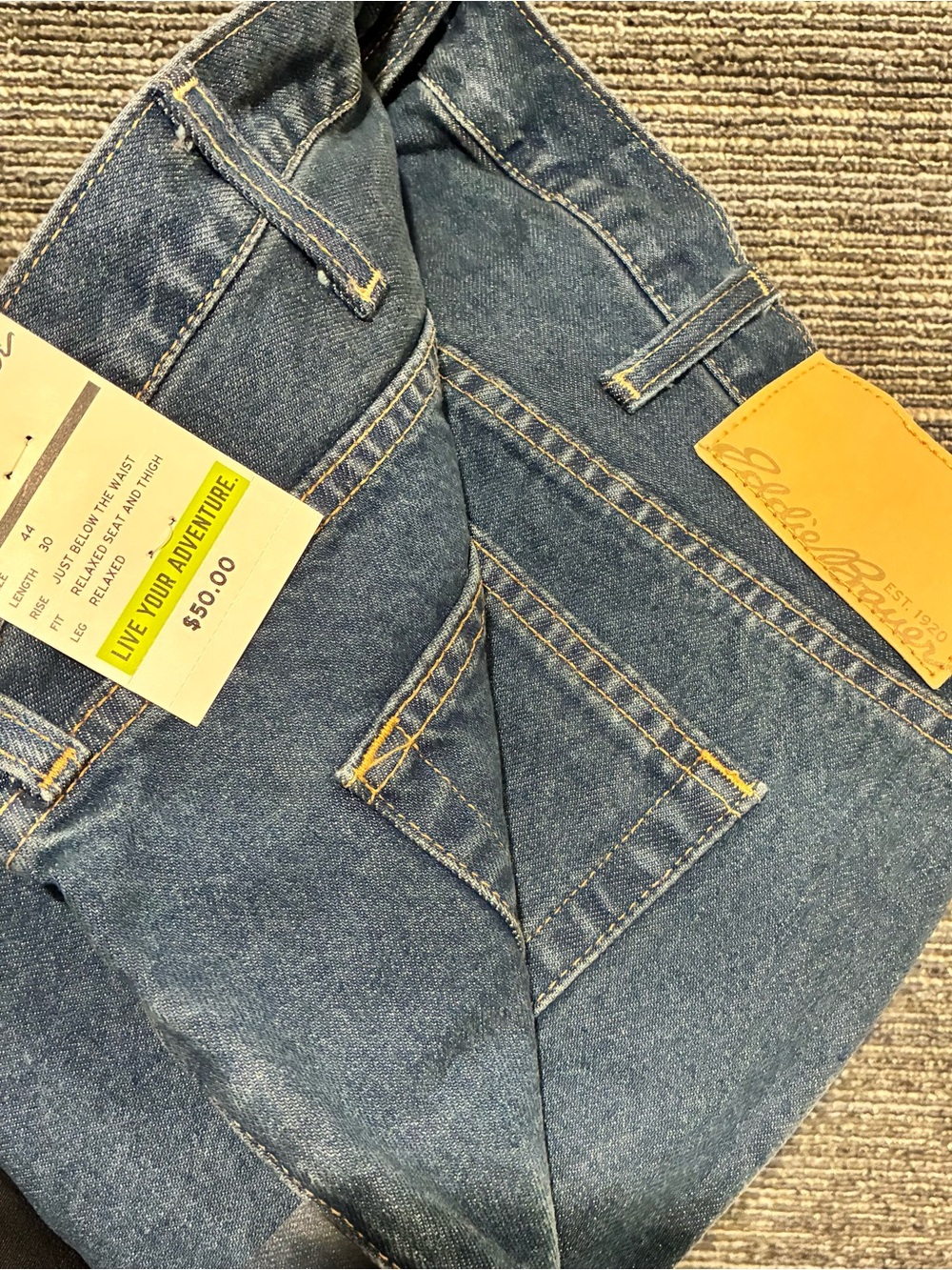 Men's Eddie Bauer Blue Denim Jeans - Classic Relaxed fit Sz 44x30